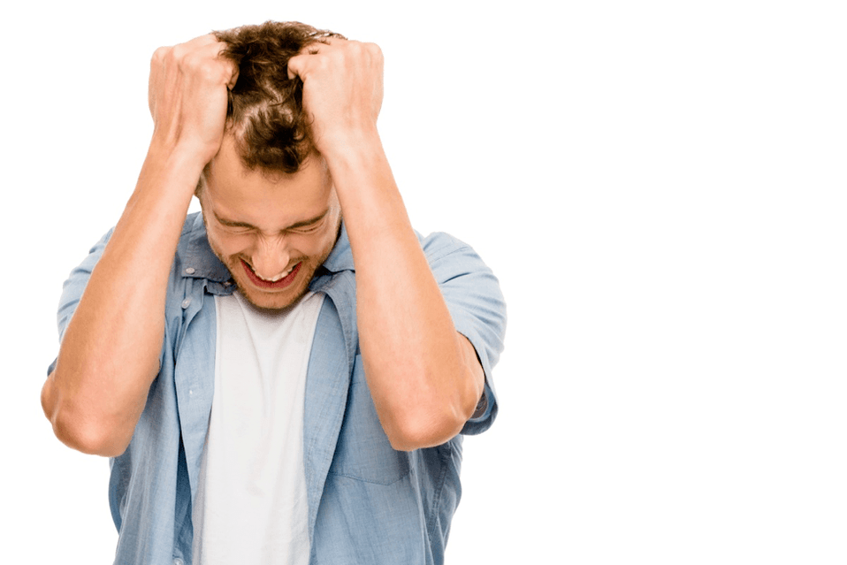 a man is upset because of his small penis, how to enlarge it with a nozzle